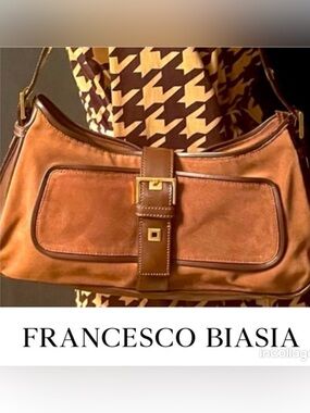 Francisco Biasa Vintage Leather and Suede Bag